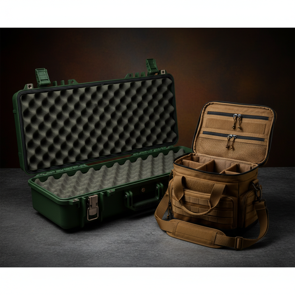 Premium firearm cases and range bags with padded interiors