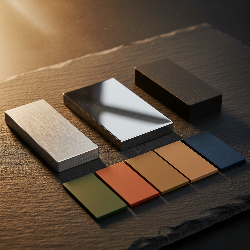 Close-up cross-section showing different firearm material types and finishes